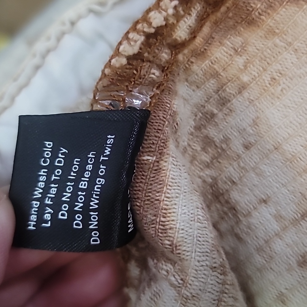 POL Acid Wash Corduroy Studded Jacket Tan Cream Frayed Boho Grunge HFJ11 Large - Picture 14 of 16